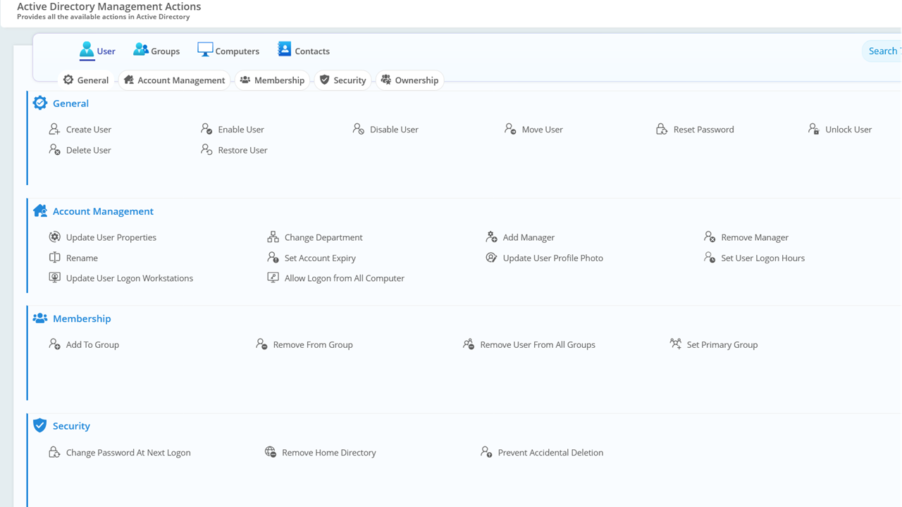 Active Directory management with AdminDroid